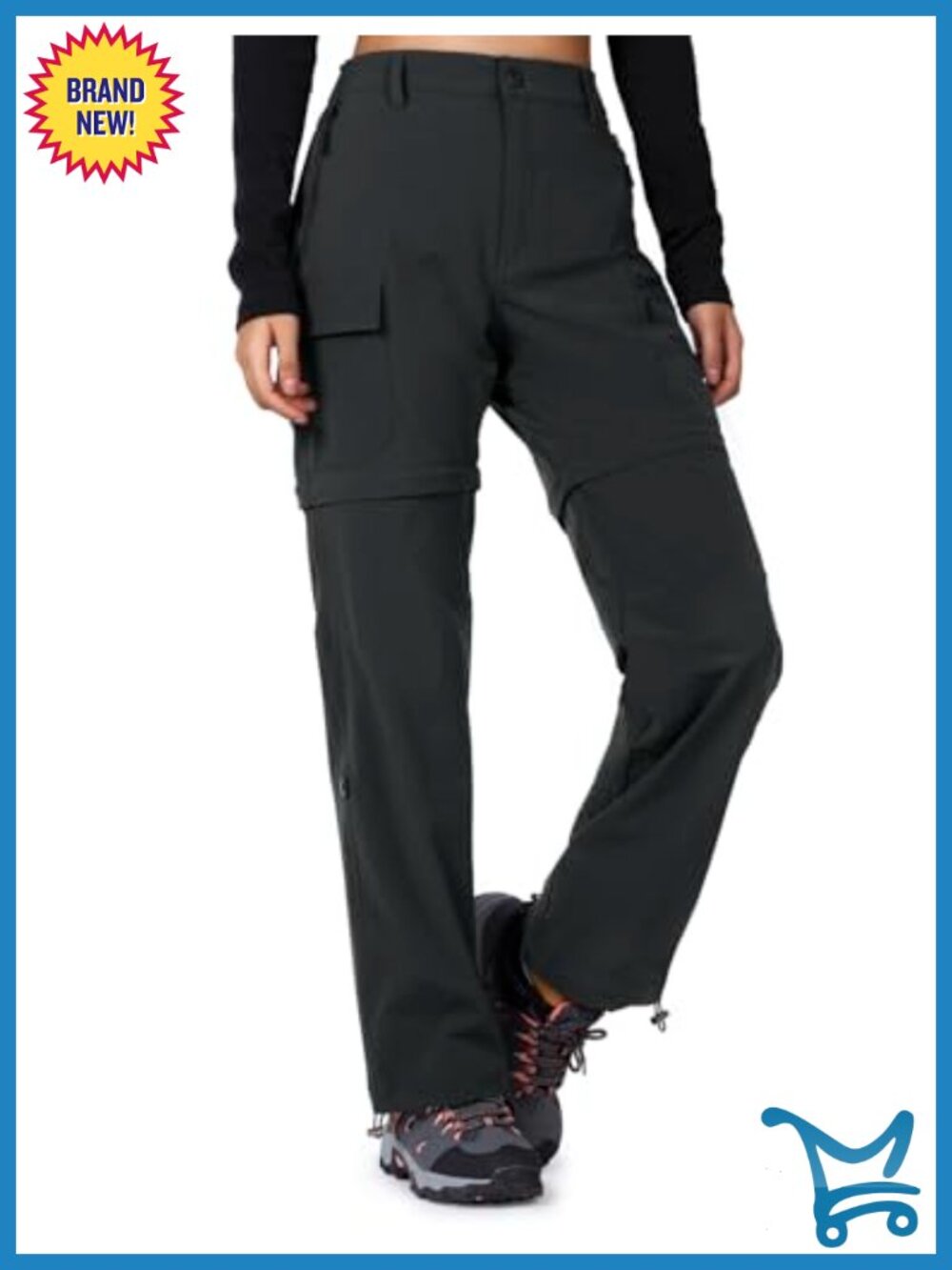 Convertible Hiking Pants Women Lightweight Nylon Spandex UPF 50+ 5 Pockets